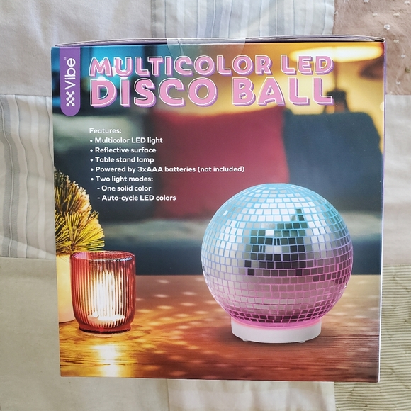 NIB Vibe Multicolor LED Disco‎ Ball Battery Operated - Picture 2 of 7